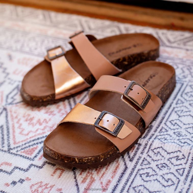 BEARPAW נשים יוליטה II XB6J370 סנדלים מזוודות/רוז זהב