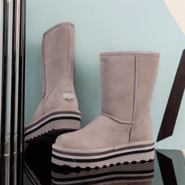 BEARPAW נשים רטרו אל XB6J159 מגפיים אפור