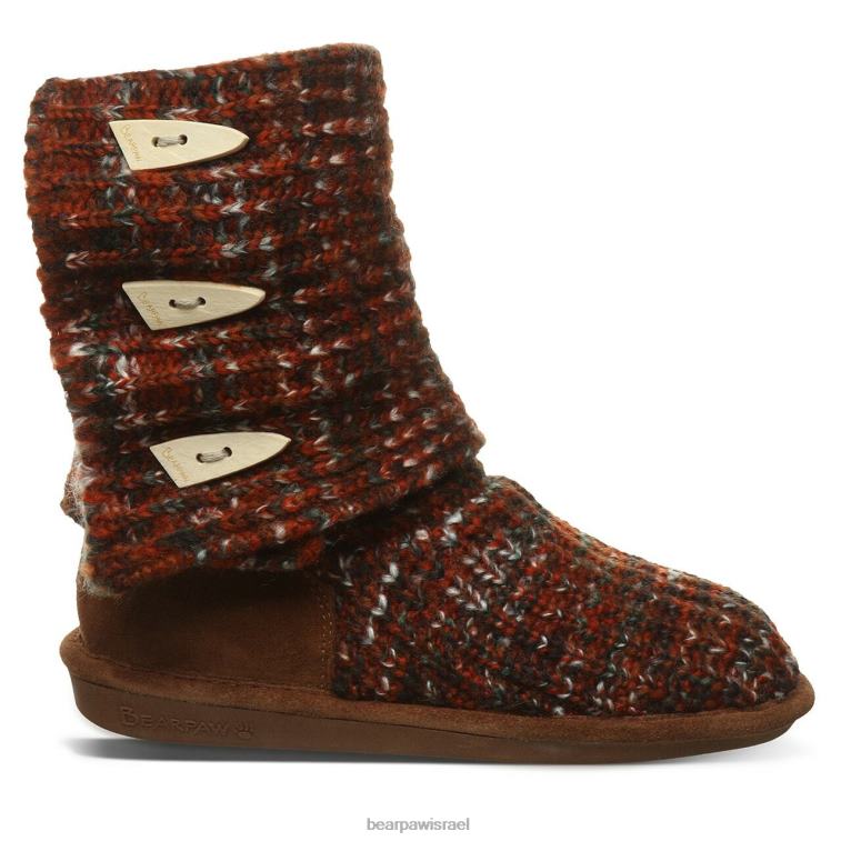 BEARPAW נשים לסרוג גבוה XB6J175 מגפיים חוּם אֲדַמדַם