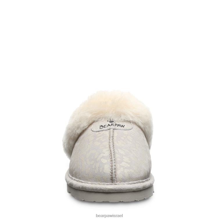 BEARPAW נשים לוקי אקזוטי XB6J266 נעלי בית נצנצים לבנים חורפיים