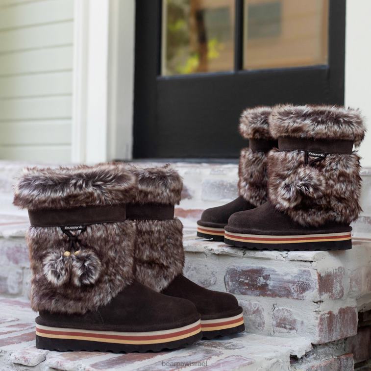 BEARPAW נשים רטרו טמא XB6J26 מגפיים שוקולד
