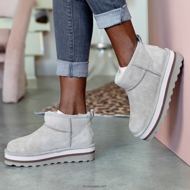 BEARPAW נשים קצר רטרו XB6J28 מגפיים אֶבֶן