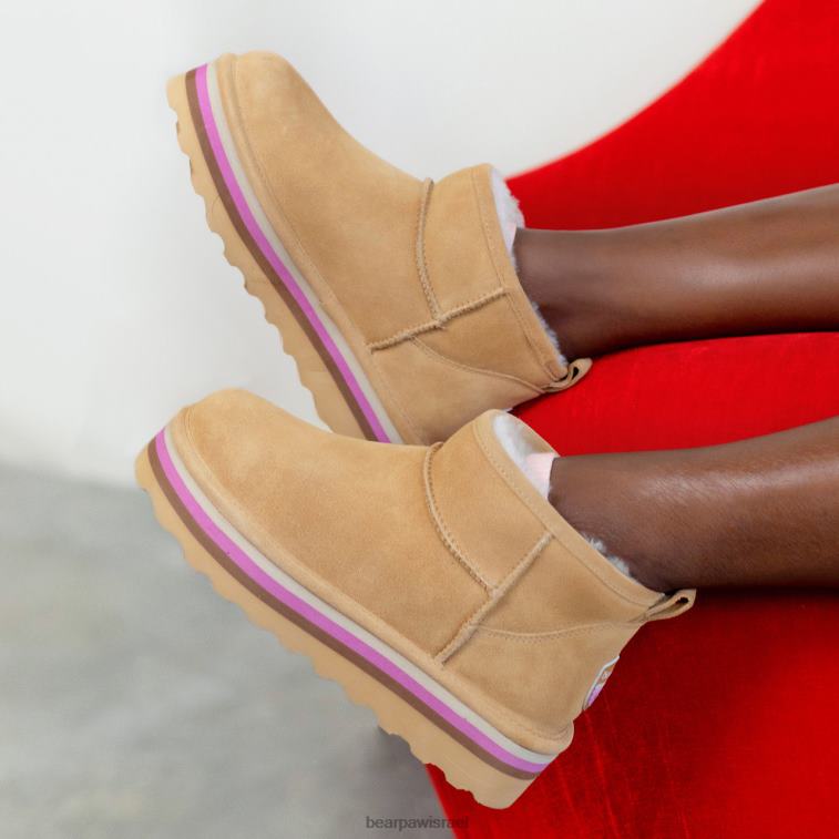 BEARPAW נשים קצר רטרו XB6J29 מגפיים אייס קפה