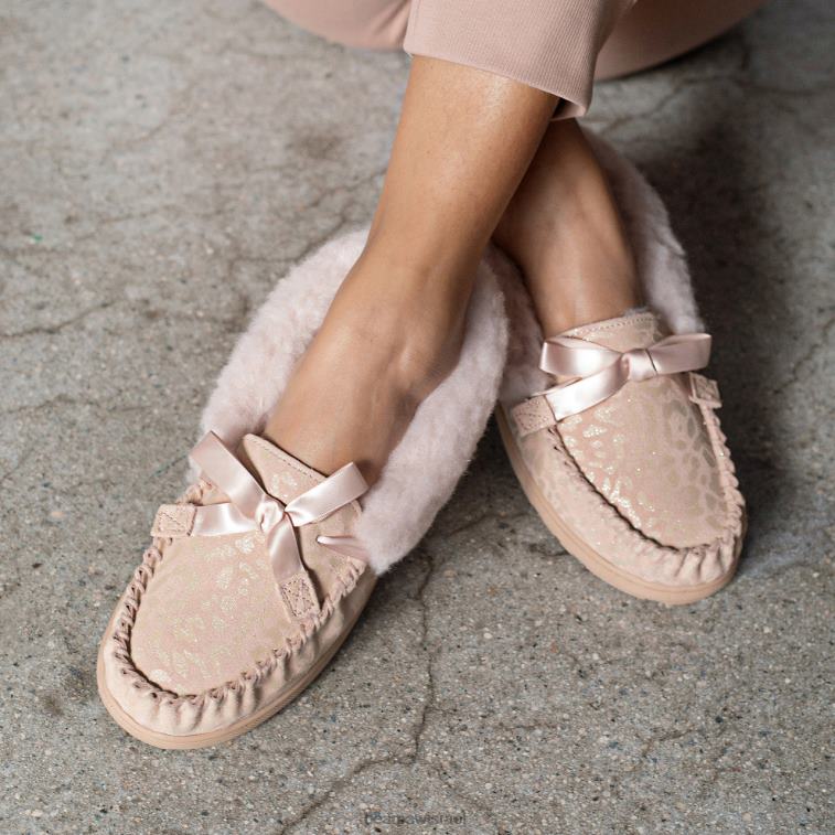 BEARPAW נשים אינדי אקזוטי XB6J300 נעלי בית נצנצים ורודים