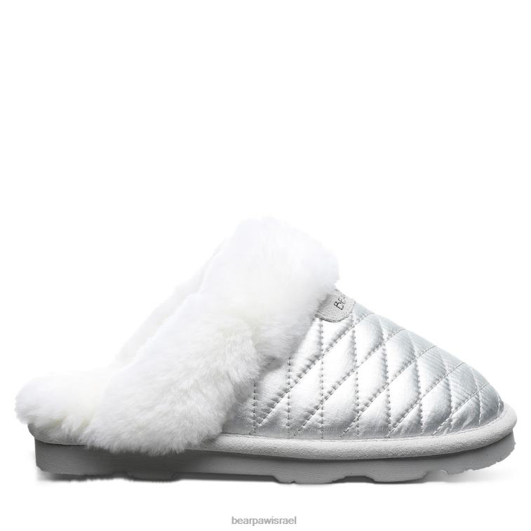 BEARPAW נשים אפי XB6J303 נעלי בית כסף