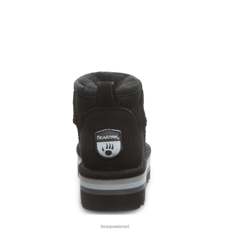 BEARPAW נשים קצר רטרו XB6J30 מגפיים שָׁחוֹר