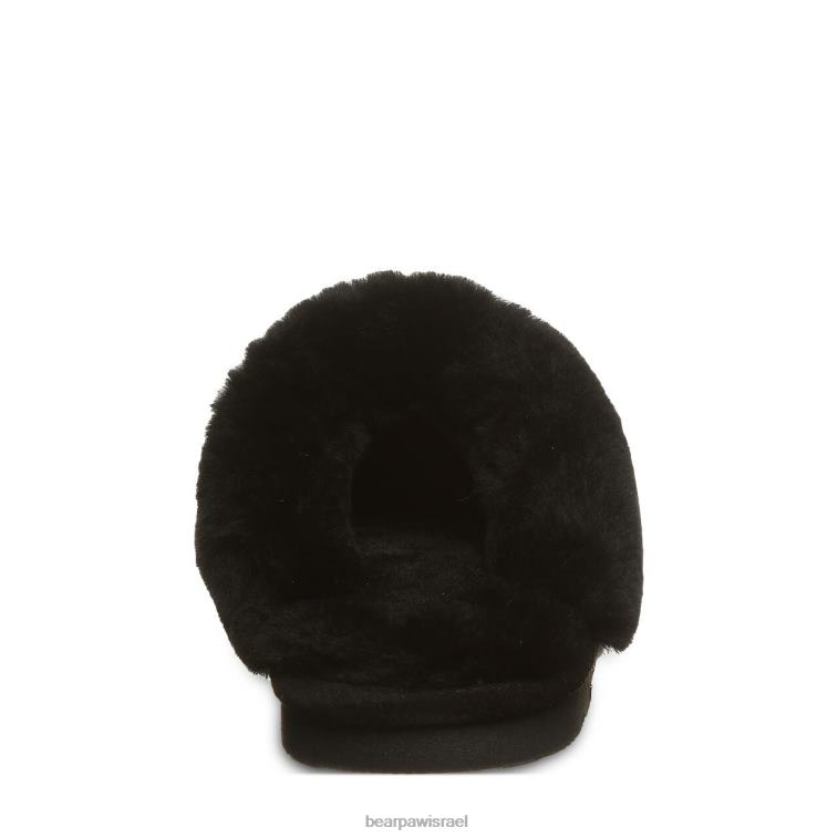 BEARPAW נשים לוקי אקזוטי XB6J314 נעלי בית פאייטים שחורים