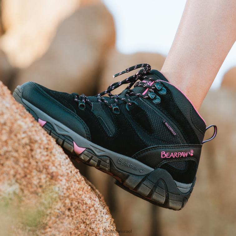 BEARPAW נשים קורסיקה XB6J340 מטיילים שחור/פוסקיה