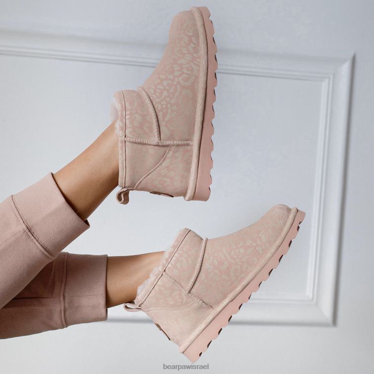 BEARPAW נשים שורט אקזוטי XB6J34 מגפיים נצנצים ורודים