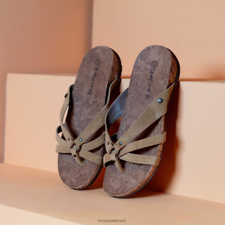 BEARPAW נשים עופר XB6J363 סנדלים אייס קפה