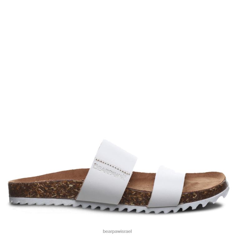 BEARPAW נשים מרלט XB6J366 סנדלים לבן