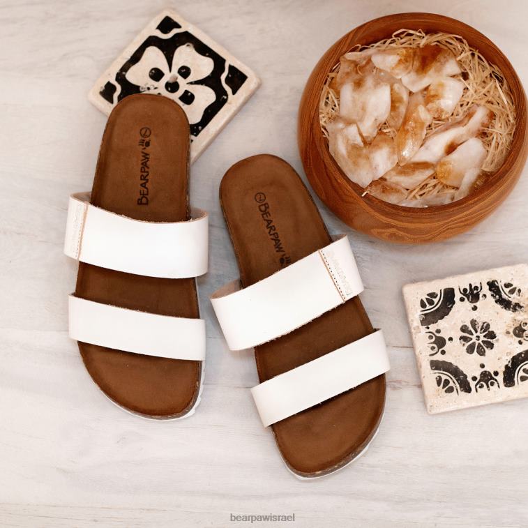 BEARPAW נשים מרלט XB6J366 סנדלים לבן