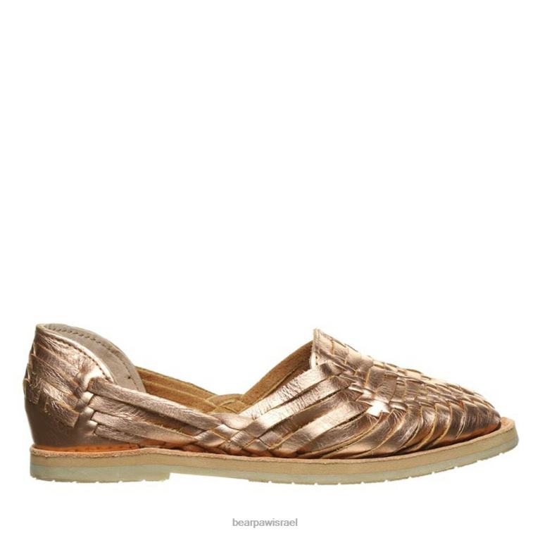 BEARPAW נשים סילביה XB6J423 סנדלים ורוד זהב