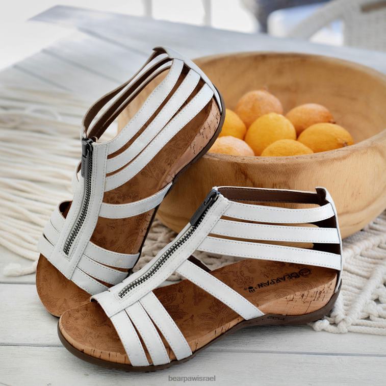 BEARPAW נשים ליילה XB6J433 סנדלים לבן מתכתי