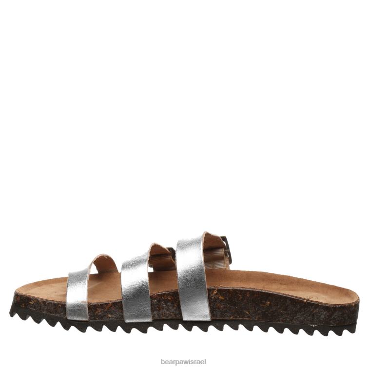 BEARPAW נשים מרצדס XB6J453 סנדלים כסף