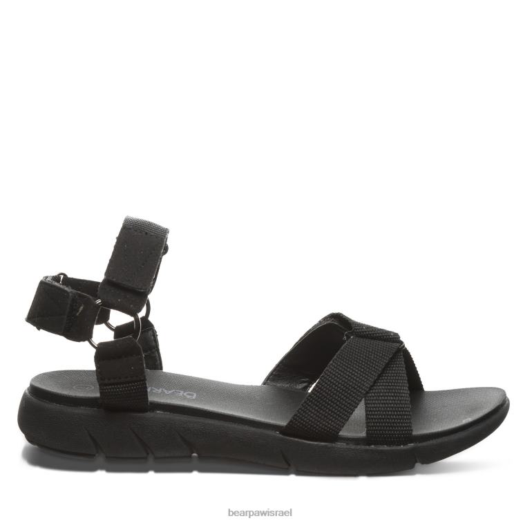 BEARPAW נשים בקה XB6J473 סנדלים שָׁחוֹר