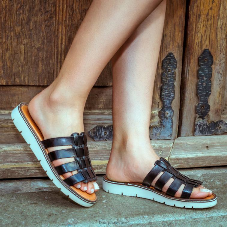 BEARPAW נשים ונסה XB6J486 סנדלים שָׁחוֹר