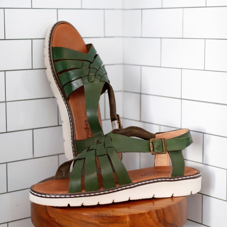 BEARPAW נשים לאה XB6J489 סנדלים ירוק צבאי
