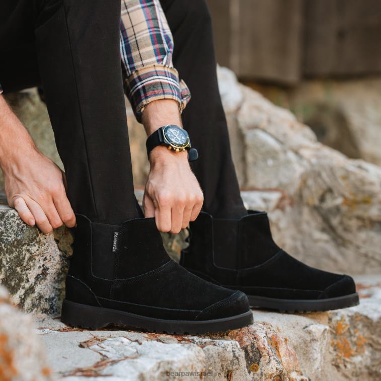 BEARPAW גברים ניק XB6J517 מגפיים שָׁחוֹר