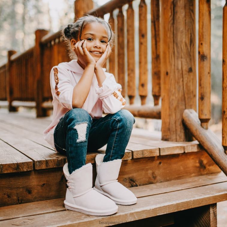 BEARPAW ילדים נוער רוזלין XB6J581 מגפיים ורוד חיוור