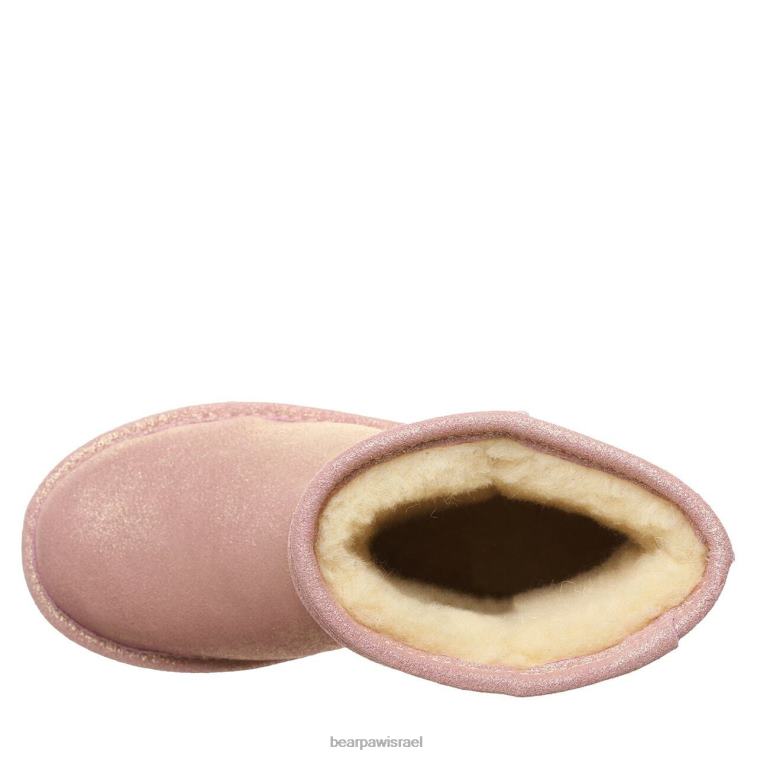BEARPAW ילדים אל נוער אקזוטי XB6J600 מגפיים נצנצים ורודים
