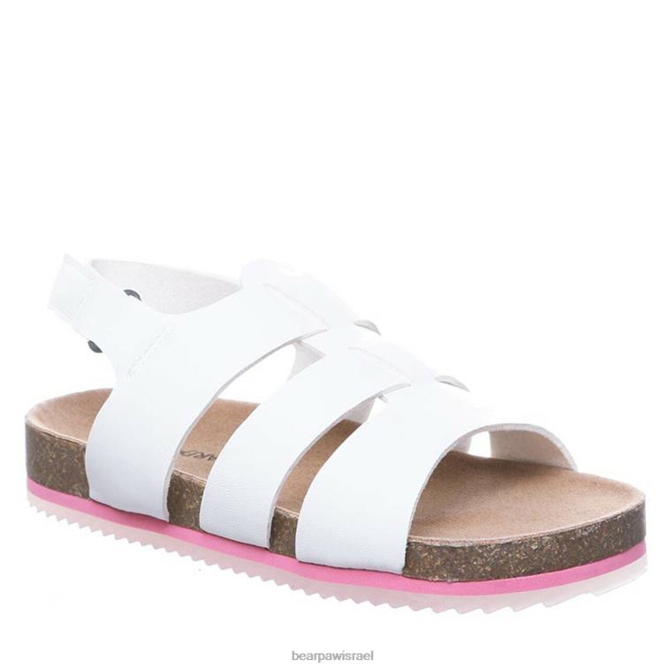 BEARPAW ילדים נוער זיידי XB6J627 סנדלים לבן