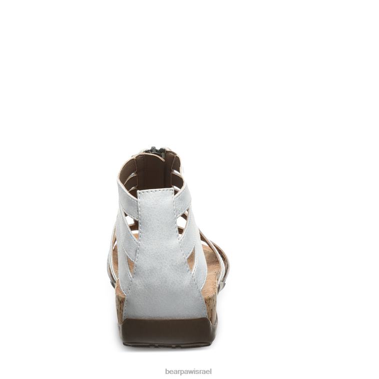 BEARPAW נשים layla II רחב XB6J432 סנדלים לבן מתכתי