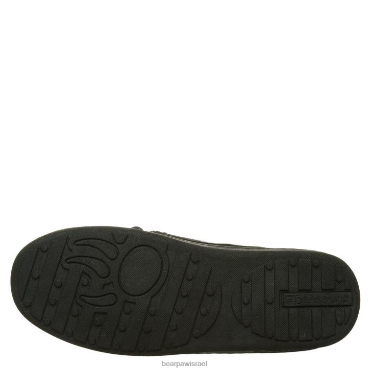 BEARPAW גברים moc ii XB6J542 נעלי בית סריג מולטי שחור