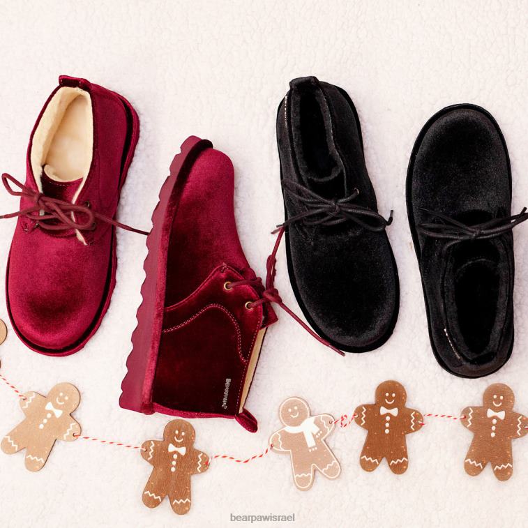 BEARPAW נשים skye XB6J36 מגפיים קטיפה שחורה